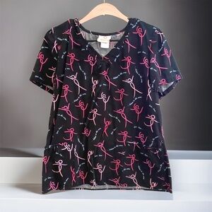 White Cross Scrub Top